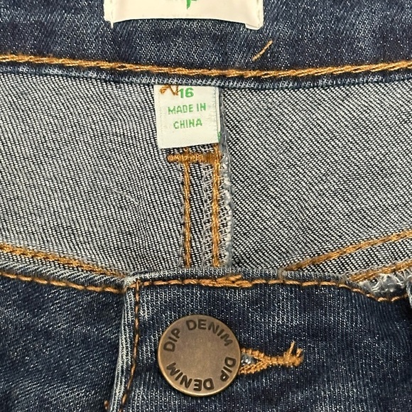 Women's Dip 16 XL 1X Denim Jeans Shorts Navy Blue High Rise Cut Offs Hem NWT - Picture 8 of 10